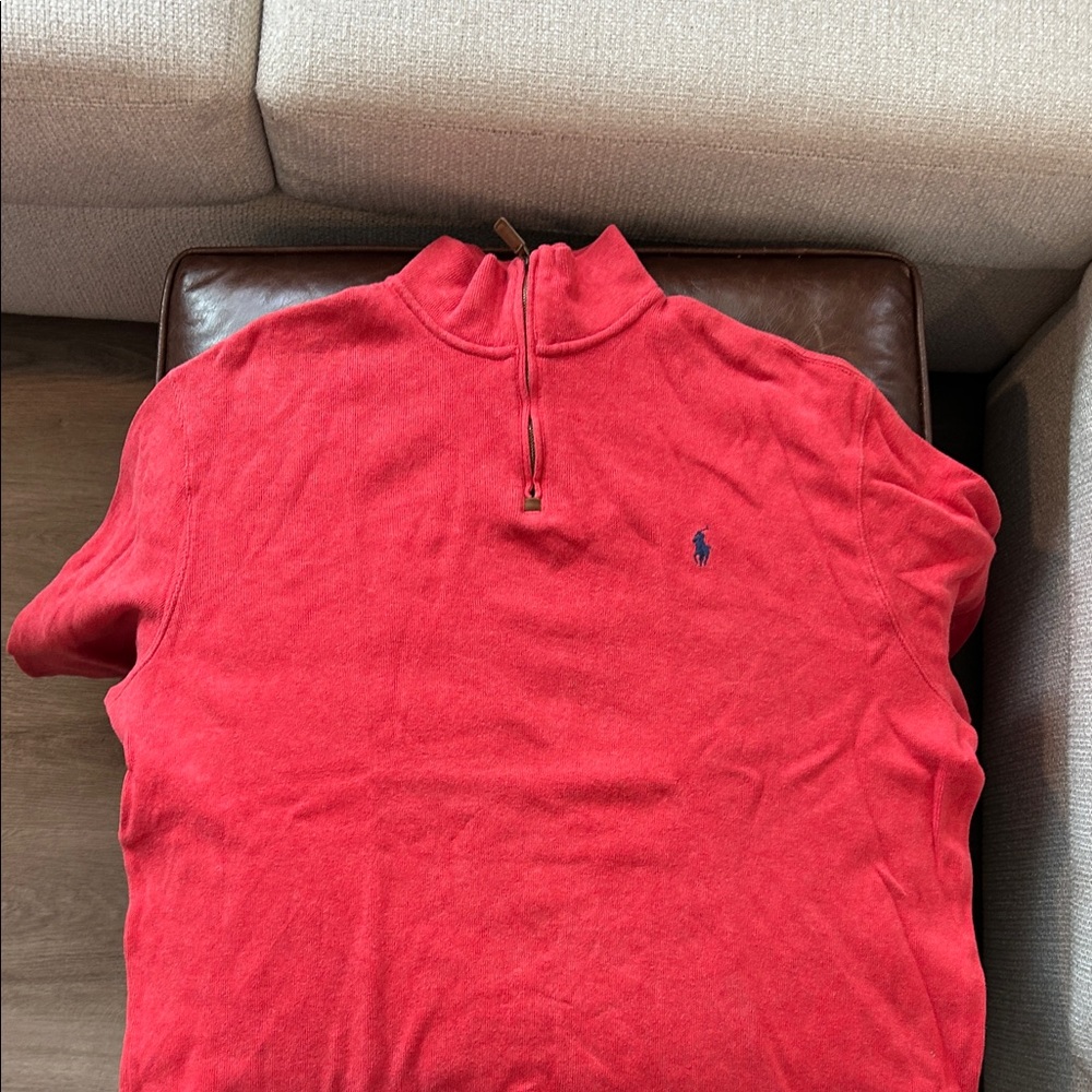 Polo Ralph Lauren Red Quarter-Zip Pullover